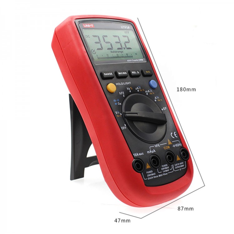 UT61D UNI T Handheld Digital Multimeter Auto Range 6000 Counts