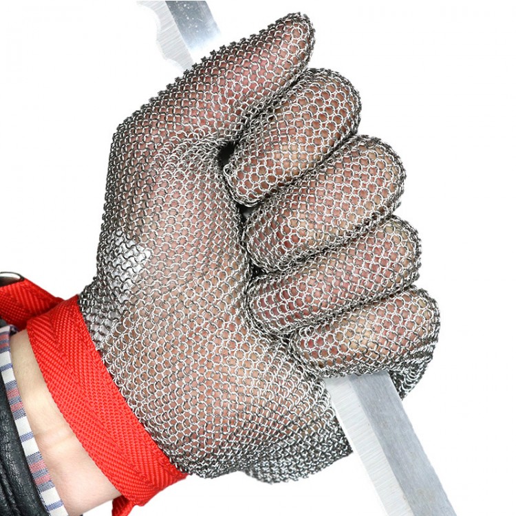 Stainless Steel Mesh Glove Safety Cut Proof Stab Resistant Metal