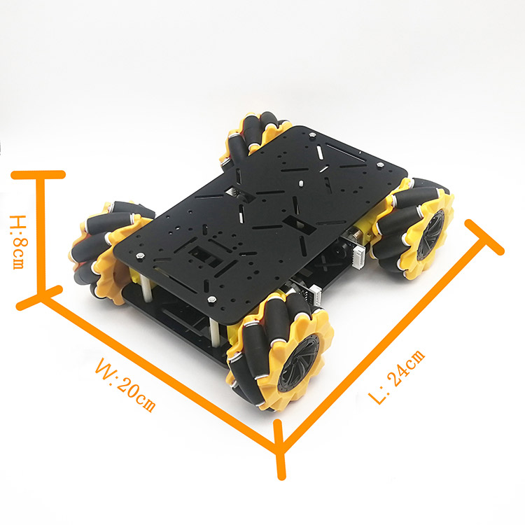 Mm Mecanum Wheel Car Chassis Kit Acrylic Omnidirectional Wd Smart