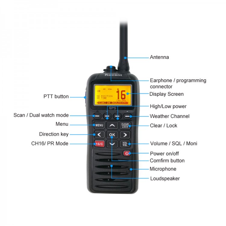 Recent Rs M Usb W Vhf Marine Radio Built In Gps Walkie Talkie Float