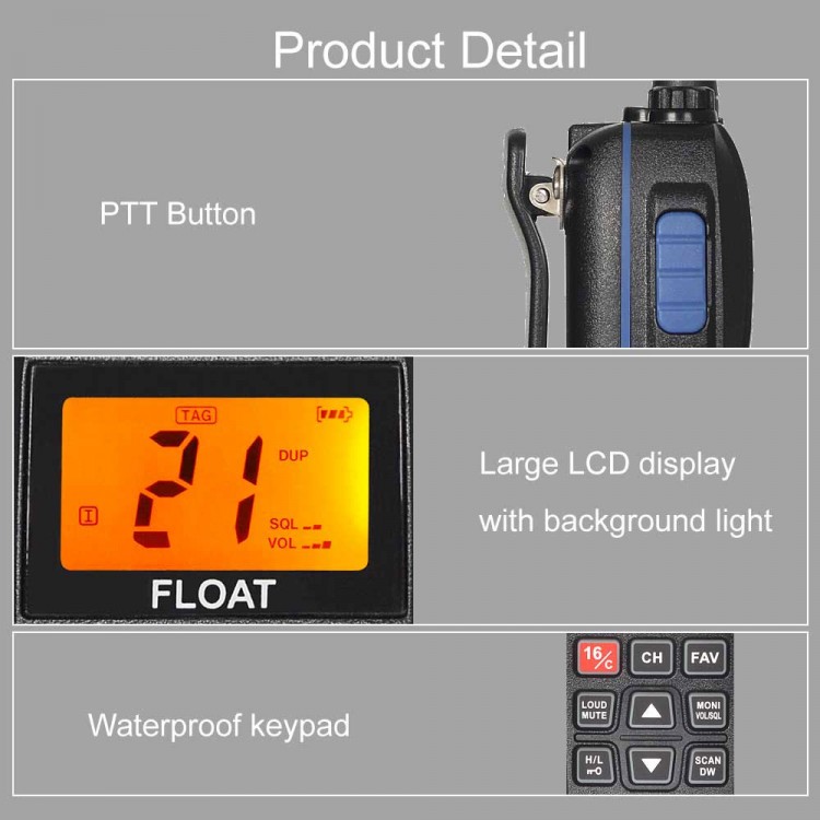 Recent Rs M W Float Vhf Marine Radio Walkie Talkie Handheld