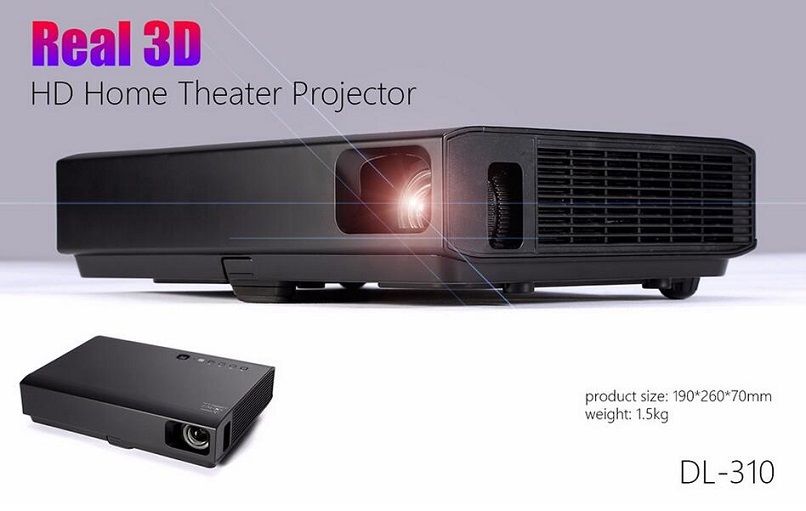 3D Mini Projector HD 1080P TV Beamer Laser LED Home Cinema Projector