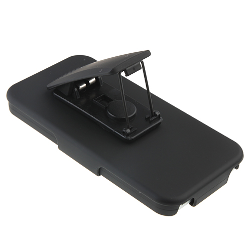 Black Plastic Back Cover Case Stand for iPhone 5