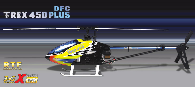 ALIGN T-REX 450 Plus DFC Super Combo RH45E01XW 6CH Flybarless Helicopter RTF 2.4 Ghz