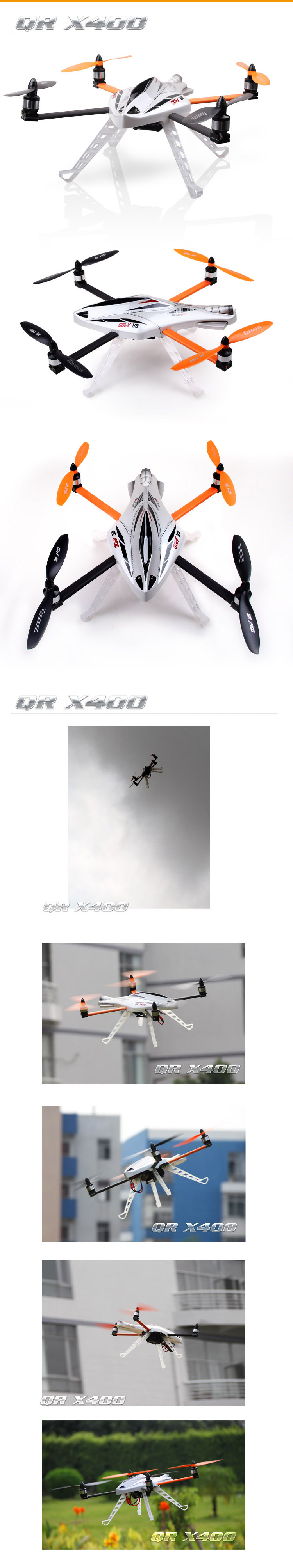Walkera New QR X400 with DEVO 8S 6-Achsen-Gyro UFO Quadcopter RTF with Aluminum Case 2.4Ghz