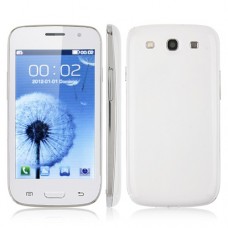 i9300P Quad Band Phone Dual SIM Card WiFi TV FM Bluetooth JAVA 4.0 Inch- White