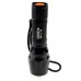 Pointed Stainless Steel Zoom Flashlight 1600 Lumens Black and Silvery Head