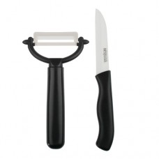 Bestlead High Quality Paring Knife With Round Handle And Peeler Black