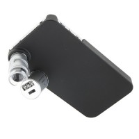 Mini 60X LED Microscope With Back Case for iPhone 4