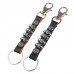 Four Skeleton Skull Decor Carabiner Metal Keychain