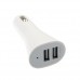 Rocket Style Dual USB Car Charger White