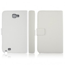 5.3 Inch Protective Leather Stand Case for Samsung Galaxy Note I9220 Smart Phone- White
