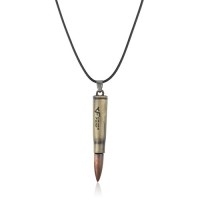 Bullet Pendant Necklace with Extend Chain