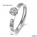 Fashion Rhinestone Decor 316L Titanium Steel Ring 5, 6, 8