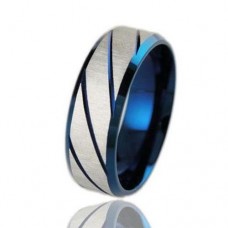 Fashion 316L Titanium Steel Ring Blue 7, 8, 9, 10