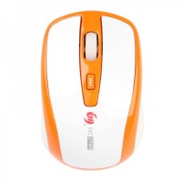 MC-309 2.4GHz Wireless 1600DPI Optical Mouse - White + Orange