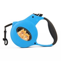 Retractable Leading Dog Leash with Plastic Shell - Blue (3M)