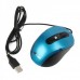 MCSaite USB 2.0 800DPI Optical Mouse - Black + Blue (143CM-Cable)
