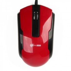 MCSaite USB 2.0 600/1000/1600DPI Optical Mouse - Black+Red (130CM-Cable)