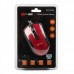 MCSaite USB 2.0 600/1000/1600DPI Optical Mouse - Black+Red (130CM-Cable)