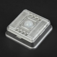 PIR Motion Activated 8-LED White Light - Silver (2 x AA)