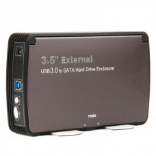 USB 3.0 External Hard Drive Enclosure for 3.5" SATA I / II / III - Black (Max. 2TB)