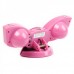 Cute Cartoon Style Rechargeable MP3 Player Speaker with USB/SD - Pink