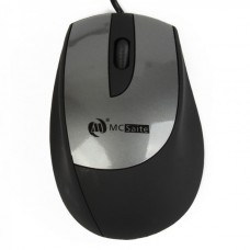 MCSaite USB Optical Mouse - Black + Dark Grey (120CM-Cable)
