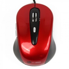MCSaite USB 2.0 800DPI Optical Mouse - Black + Red (137CM-Cable)