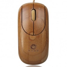 Unique Bamboo 800DPI USB Optical Mouse - Bamboo Color (150cm-Cable)