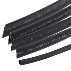 1M Black Heat Shrink Tubing - Five Size Pack (6/7/8/9/10mm) new
