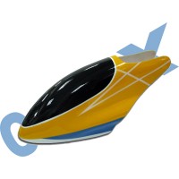 CopterX 450 Helicoptor Part: Glass Fibre Canopy (yellow+blue+white lines) No: CX450-07-13