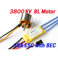 3800KV Brushless Motor + 30A ESC with BEC for plane helicoptor