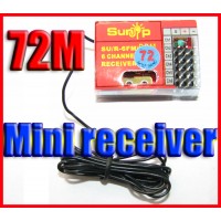 72MHZ 6 Channel mini RC Receiver support ESKY FUTABA
