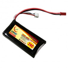 1000mAh 7.4V 20C 2S Lipo Battery Pack for RC Airplanes