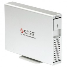 ORICO 7619SUS 3.5' SATA HDD External Enclosure + USB 2.0 ESATA Independent Power-Silver