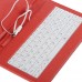 Red Leather Case Keyboard with USB Port& Stander for 7" Tablets