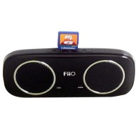 Black FiiO S3 Elegant Portable 2.4 Watt Stereo Speaker With SD Card Slot