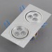 Dual Head 6W 6-LED 600-Lumen 6500K White Ceiling Lamp Down Light 85-266V-Warm White