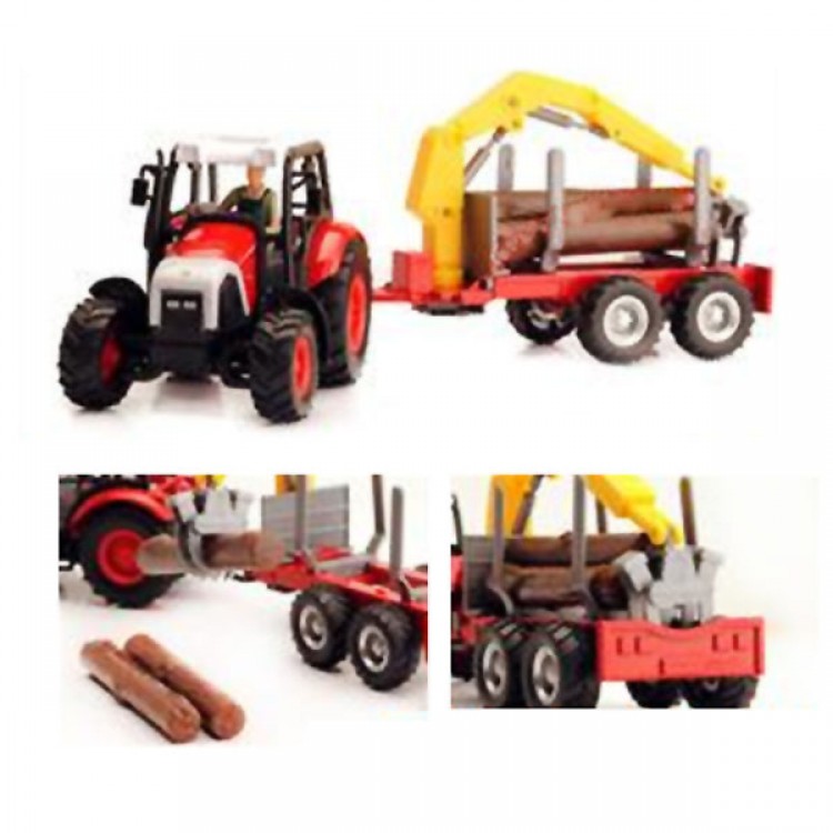 4109-03 1:43 Scale Farm Tractor with Logging Trailers - Free Shipping ...