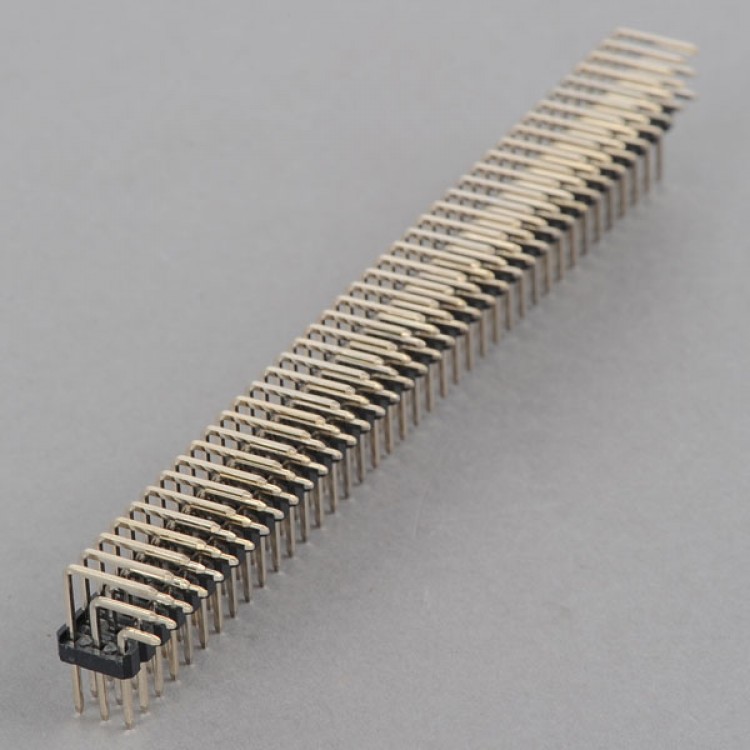 40Pin 2.54mm Three Row Right Angle Male Header Strip 10-Pack - Free ...