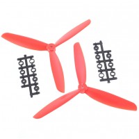 7045 7x4.5" 3-blade Counter Rotating Propeller CW CCW Blade-Red