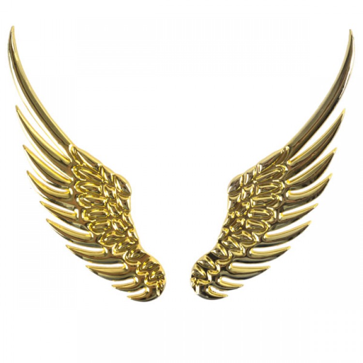 Wing Shaped Alloy Car Sticker Car Decoration Sticker Gold - Free ...