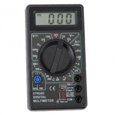 LCD Digital Voltmeter Ammeter Ohm Multimeter DT830D with Test Leads and Buzzer