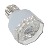 AL201 E27 3W 23 LED White Light Sound Activated Automatic Lamp -Silver