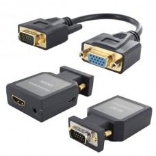 Mini VGA to HDMI Converter Adapter w/USB VGA 3.5mm Audio Cable HD HDTV 1080P HDV-M330