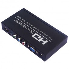 VGA + YPbPr Component to HDMI Converter 1080P Scaler Box HDV-336