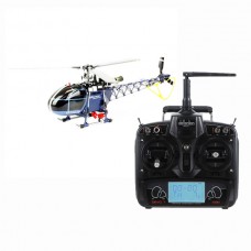 Walkera 3-axis Flybarless 4F200LM RC Helicopter Blue with DEVO7 DEVO-7 Radio Transmitter