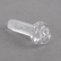 PF3-15 Pan Head Polycarbonate Screws 15mm Fasteners Transparent 1000PCS