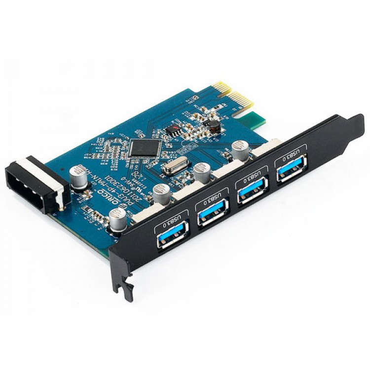 4-Port USB 3.0 High Speed PCI-E Expansion Card for Desktop - Free ...